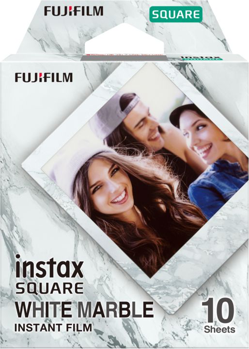 FUJIFILM Instax Square Film - White Marble (Hvid Marmor)